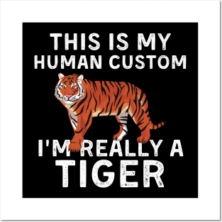 Funny Tiger Design For Kids Boys Girls Tiger Love Halloween Posters and Art